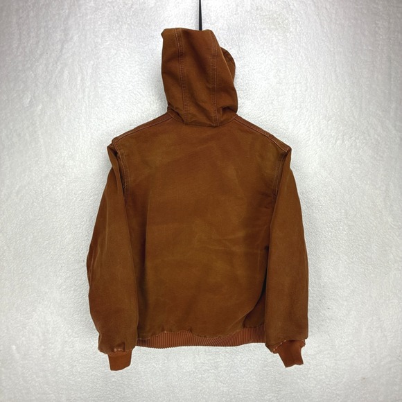 Carhartt Active Jacket Thermal Lined Mens Medium J160 CLY Clay Red Distressed - Picture 2 of 16